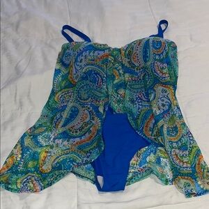 Ralph Lauren Colorful Paisley Swimsuit/swimdress size 20 Women’s EUC